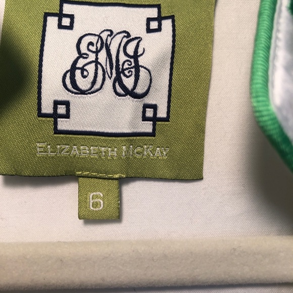Elizabeth McKay White + Green Tunic Size 6 - Picture 4 of 8